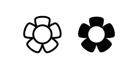 Wall Mural - flower icons button, vector, sign, symbol, logo, illustration, editable stroke, flat design style isolated on white