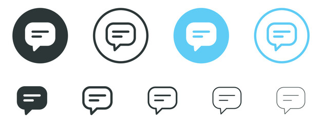 Poster - Chat message icon speech bubble symbol comment icons - talk message text bubble chat icon