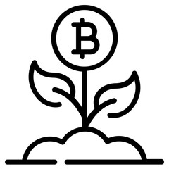 Poster - Modern line icon of a money growth