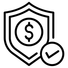 Poster - A business safety line icon design 