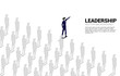 © Panithan - Silhouette businessman lead group of businessman to move forward. Business Concept of leadership goal and vision mission