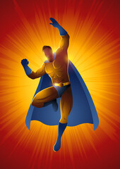 Wall Mural - Superhero flying