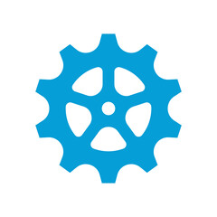 Gear wheel icon. Machine gear for setting Ideas to drive business forward through innovation.