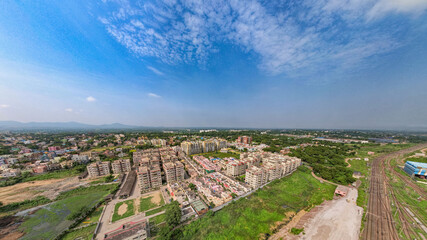 Canvas Print - Aerial view of an Indian city