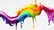 Leinwandbild Motiv Rainbow color paint splash wallpaper background