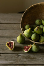 Fresh Delicious Figs In Closeup