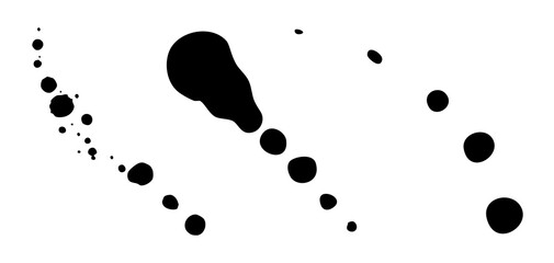 Wall Mural - splash ink set. black spot stains. splatter collection. vector illustration