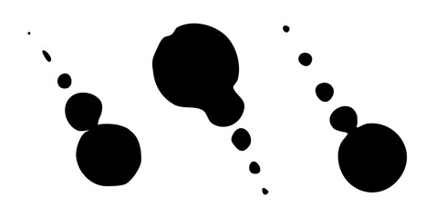 Wall Mural - splash ink set. black spot stains. splatter collection. vector illustration