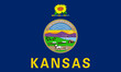 Kansas state flag. Vector illustration.