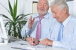 © aletia2011 - Senior businessmen sitting at  desk and working