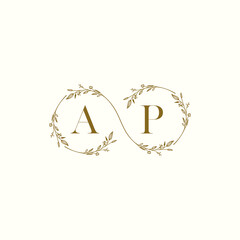 Poster - AP infinity wedding logo initial logo design which is good for branding