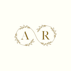 Poster - AR infinity wedding logo initial logo design which is good for branding