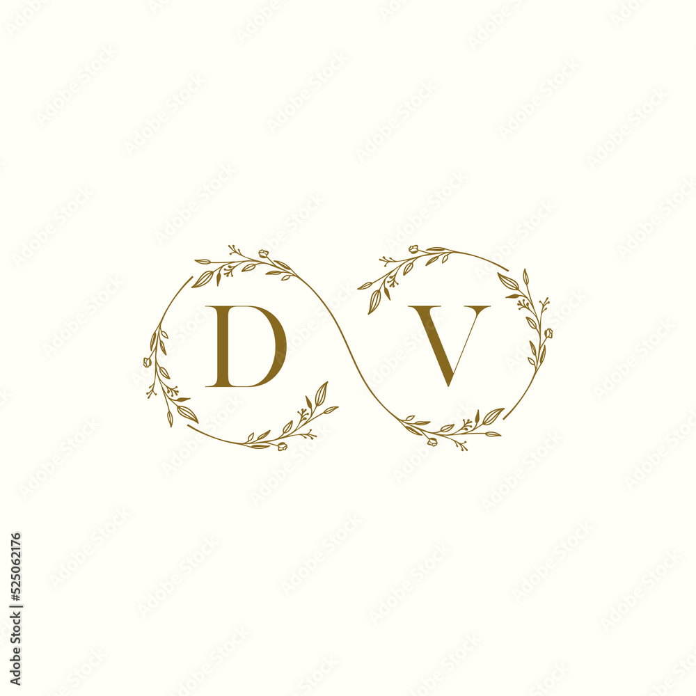 DV infinity wedding logo initial logo design which is good for branding