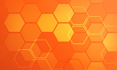 Wall Mural - Orange Abstract Technology background