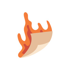 Poster - Deadlines and urgent business projects to complete. Isolated burning file or paper, report in flames. Conflict or trouble at work, problems and stress. Vector in flat style