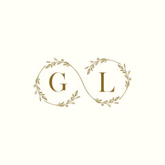 Poster - GL infinity wedding logo initial logo design which is good for branding