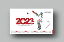2023 Calendar Happy New Year Design.