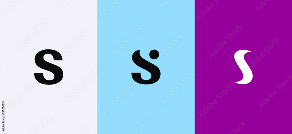 Set of letter S minimal logo icon design template elements Stock Vector ...