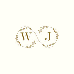 Canvas Print - WJ infinity wedding logo initial logo design which is good for branding