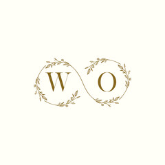 Canvas Print - WO infinity wedding logo initial logo design which is good for branding