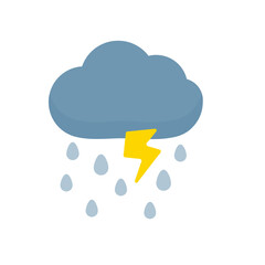 cute weather icon set. weather forecast icon isolated on white background.