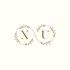 Wall Mural - XU infinity wedding logo initial logo design which is good for branding