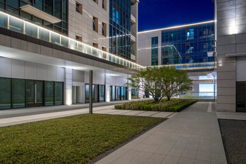 Sticker - Modern business office building at night