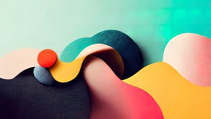 Wall Mural - abstract colorful web illustration, 3d render.