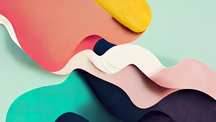 Wall Mural - abstract colorful web illustration, 3d render.