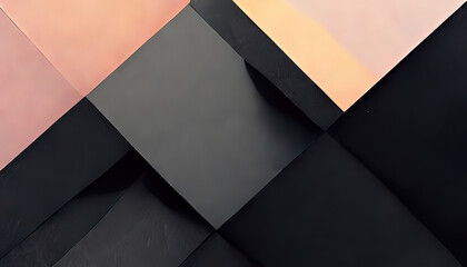 Wall Mural - polygonal shapes, web design, 4k wallpaper. colorful pastel colors with black, random geometric shap