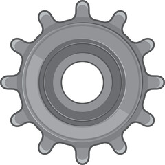 Wall Mural - Gear mechanism cogwheel isolate vehicle spare part