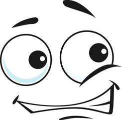 Aufkleber - Confused emoticon expression isolate puzzled emoji