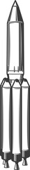 Poster - Rocket spaceship or space ship shuttle launch icon
