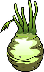 Sticker - Celery root cartoon vector illustration