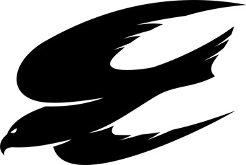 Sticker - Eagle in flight isolated falconry symbol