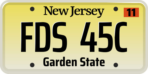 Vehicle registration number plate of American states and city. Vector set of car license number plate