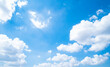 © pinglabel - Panoramic view of clear blue sky and clouds, clouds with background.