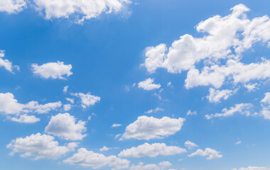 Wall Mural - panoramic view of clear blue sky and clouds, clouds with background.