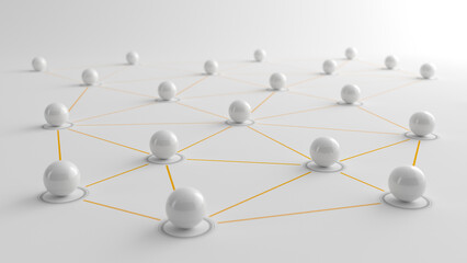 Concept of Network, internet communication - 3d illustration