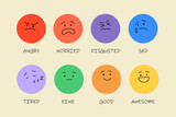 Fototapeta  - Humans Emotions Colorful Faces