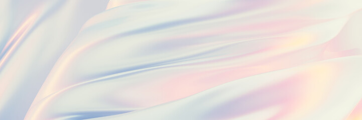 holographic gradient wavy abstract 3d rendering