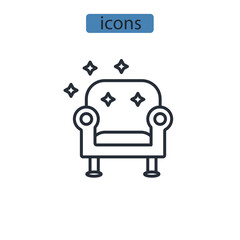 Wall Mural - Furniture dry cleaning icons  symbol vector elements for infographic web
