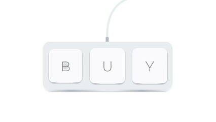 Poster - Buy word written with computer buttons over white background