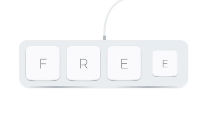 Aufkleber - Free word written with computer buttons over white background