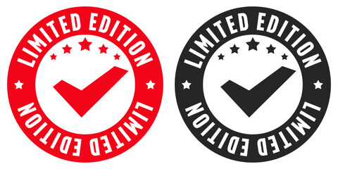 Sticker - Limited edition label sticker isolated set