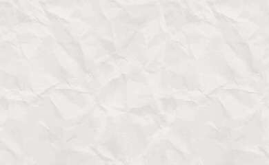 crumpled paper texture vector background. white wrinkled sheet eps10