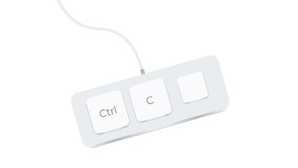 Aufkleber - Ctrl C and Ctrl V Keyboard Button, Copy Paste Shortcuts Icon, Sign, Symbol