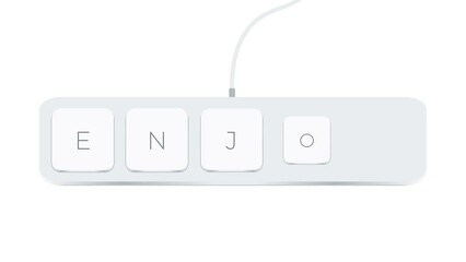 Aufkleber - Enjoy word written with computer buttons over white background