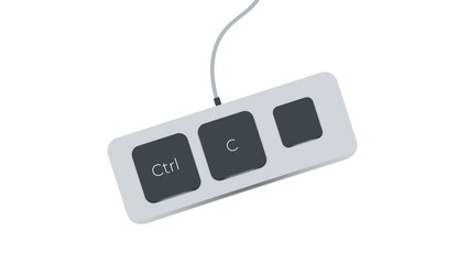 Aufkleber - Ctrl C and Ctrl V Keyboard Button, Copy Paste Shortcuts Icon, Sign, Symbol