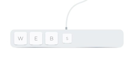 Aufkleber - Website word written with computer buttons over white background